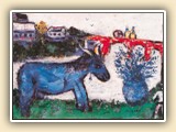 The Blue Donkey by Marc Chagall