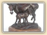  Payne Lara Miniature Donkey Bronze Sculptures 